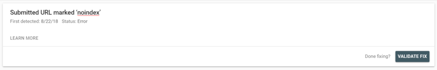 Visualize o erro de rastreamento do console de pesquisa do Google