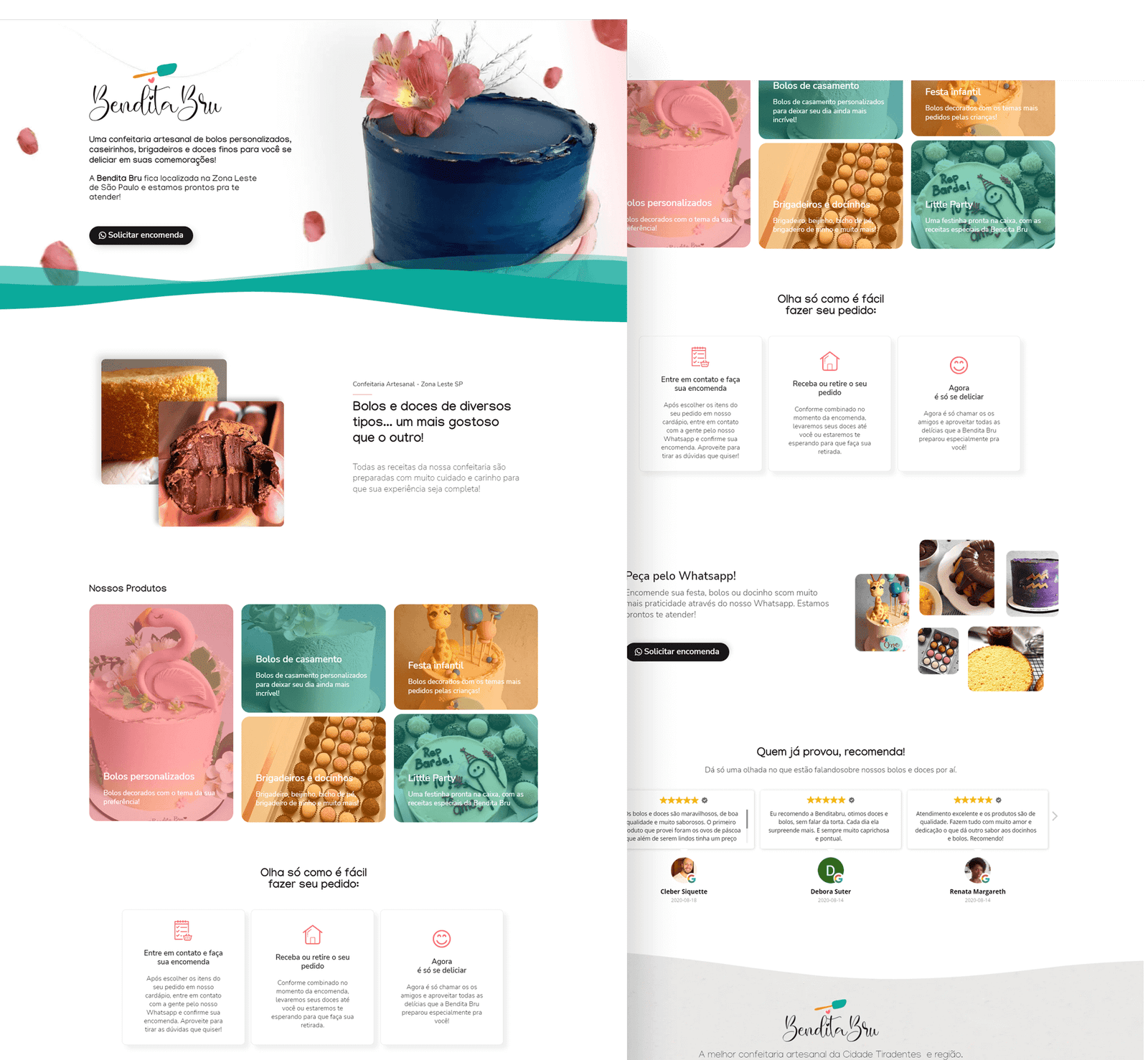 Portfólio - Criação de Sites de Confeitaria